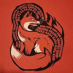 Delta "What does the fox say?" tshirt size small.